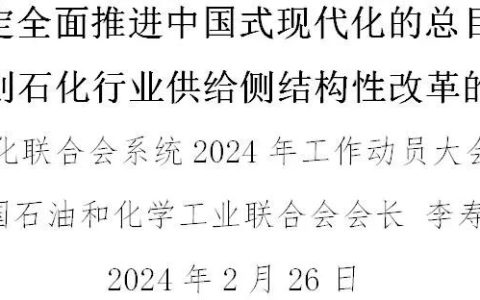 李寿生：锚定全面推进中国式现代化的总目标　奋力开创石化行业供给侧结构性改革的新突破